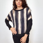 Μπλούζα Σατέν ριγέ OPEN G703