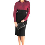 Φούστα μαύρη ψηλόμεση pencil OPEN G426