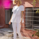 Μπλούζα με βολάν κιπουρ open fashion CV219