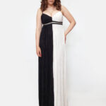 ΦΟΡΕΜΑ ΔΙΧΡΩΜΟ ΜΑΞΙ ΜΕ ΖΩΝΗ ΣΤΡΑΣ ON LINE FASHION 17W3036