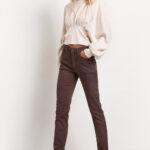 Basic πεντάτσεπο παντελόνι toi&moi (καφέ) 20-3807-221