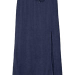 Φούστα μάξι με σκίσιμο και λάστιχο στη μέση Losan 212-7000AL