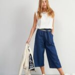 Τζιν ζιπ κιλότ με ζωνάκι Denim attrattivo 91253079