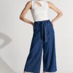 Ζιπ κιλότ jean με ζώνη Denim ALE 81253098