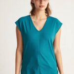 Μπλούζα ασύμμετρη V-neck attrattivo 9916058