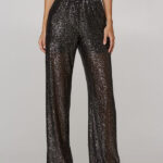 Ψηλόμεσο παντελόνι με παγιέτες LYNNE 150-512023-8136