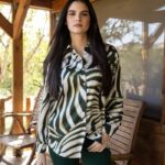 Πουκάμισο animal print πράσινο Open fashion GM257