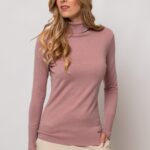 Μπλούζα πλεκτή ζιβάγκο ροζ heavy tools HABRA W23385P