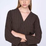 Τουνίκ με micro-print Camel ALE 8918436