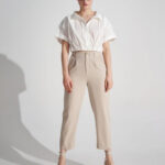 Παντελόνι casual μονόχρωμο Beige ALE 81271031