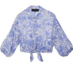 Εμπριμέ πουκάμισο με δέσιμο LYNNE 151-516008-4338