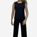 Σετ παντελόνι με τοπ μαύρο Losan LWMAP0502 24005