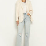 Ψηλόμεσο jean με φθορές Toi&moi 20-5038-124