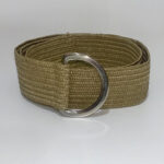 Ζώνη με διπλή μεταλλική αγκράφα μπεζ SG104