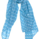 Φουλάρι πουά γαλάζιο SG303