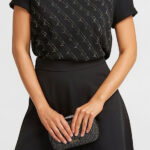 T-shirt με all over στρας τύπωμα lynne 052-010003