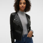 ΓΥΝΑΙΚΕΙΟ JACKET ΔΕΡΜΑΤΙΝΗ VERO MODA ΜΑΥΡΟ 10302441