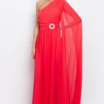 One shoulder φόρεμα με αγκράφα Toi&moi 50-6525-125