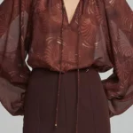 Εμπριμέ μπλούζα με foil λεπτομέρειες lynne 154-510018-70