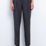 Καρώ παντελόνι με πιέτες TOI MOI 20-5642