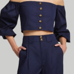 Κροπ μακρυμάνικη μπλούζα lynne 055-010014-61