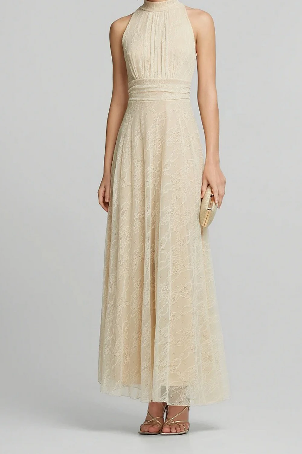 imgi_54_0056-0511015_04_2 Μάξι φόρεμα με halter neck από δαντέλα lynne 0056-0511015-04 - Image 1