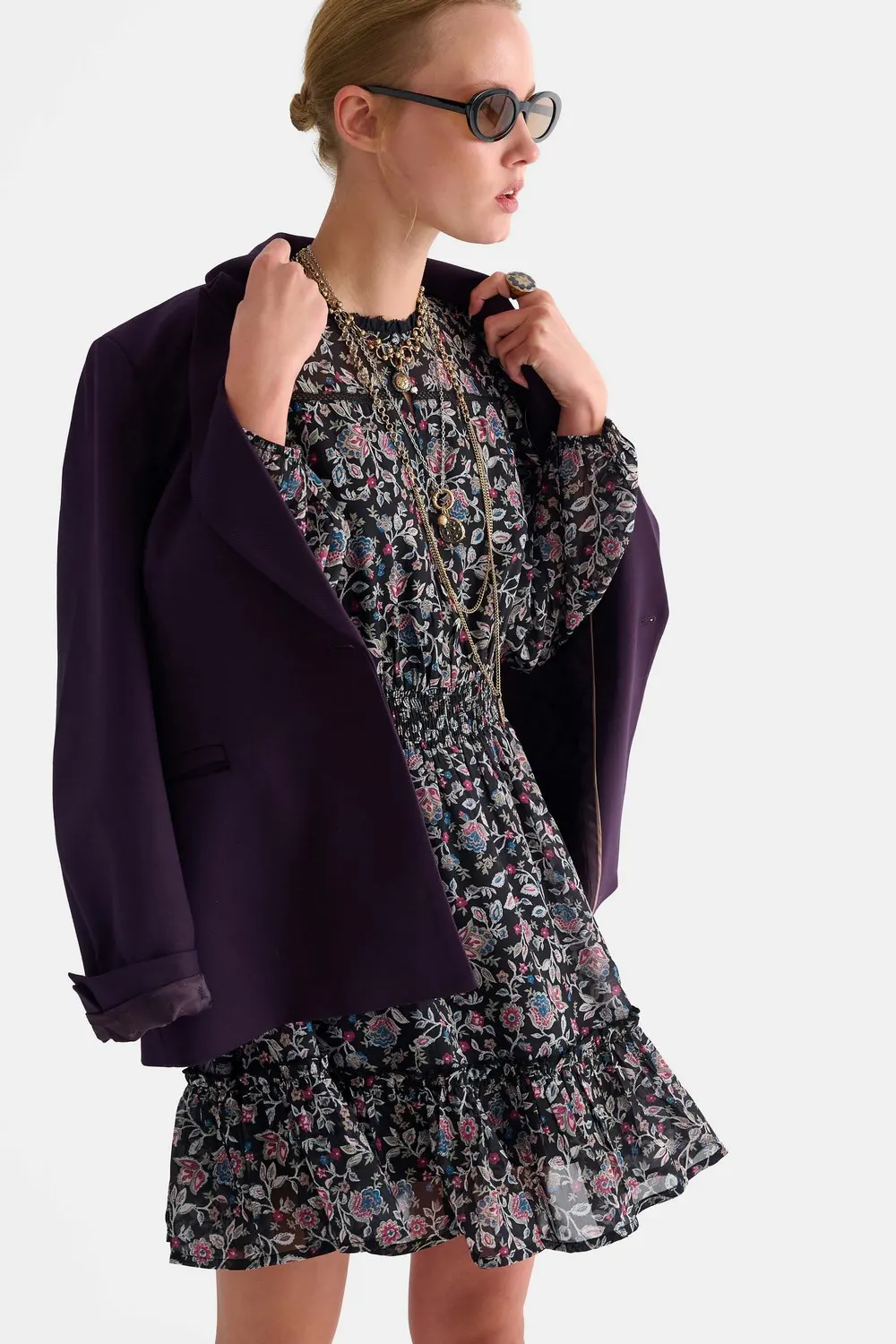imgi_105_5206179169318_1 Φόρεμα μίνι φλοράλ μακρυμάνικο - Μαύρο 9924320-MULTICOLOR - Image 1